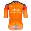 Completo Maglia + Pantaloncino con bretelle 2023 INEOS Grenadiers Manica Corta Arancio Blu Scuro